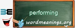 WordMeaning blackboard for performing